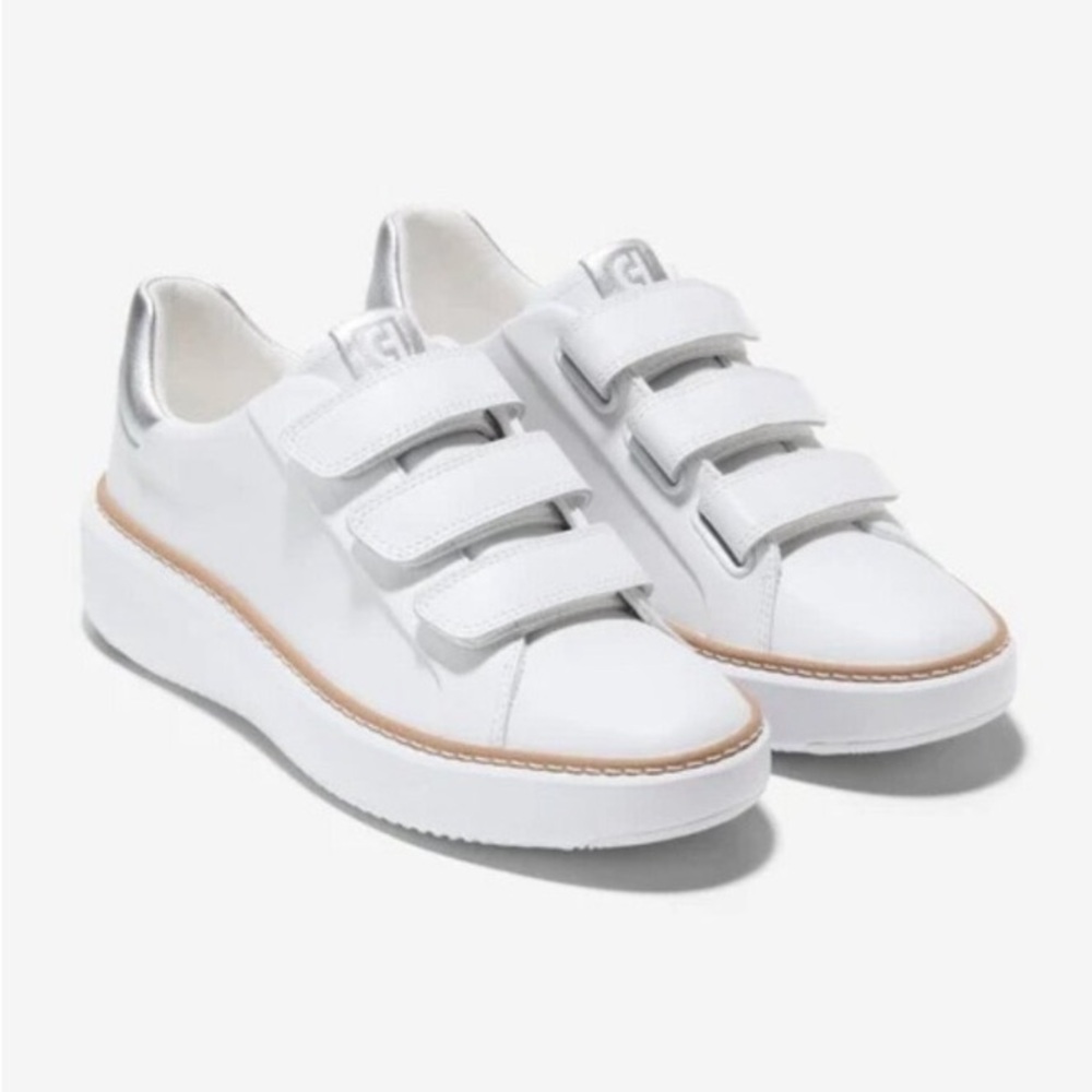 Cole Haan GrandPrø Topspin Triple Strap Sneaker Sz 9 Optic White Lightweight